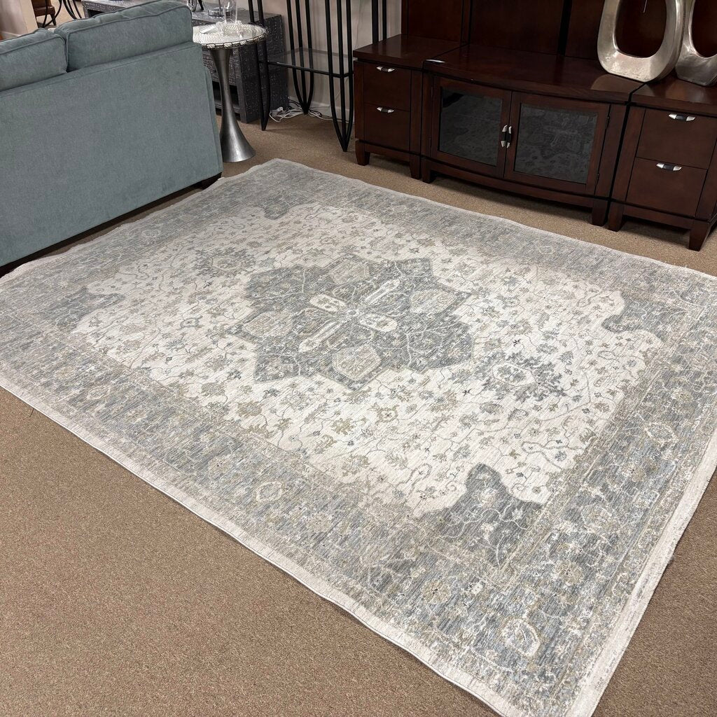 Distressed Style Polyester Rug