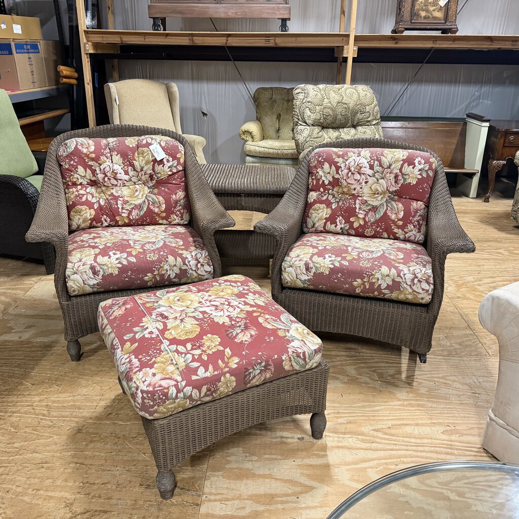 4-pc Vintage Wicker Patio Set