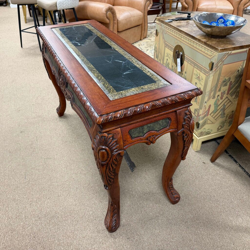 Wood + Marble Console Table