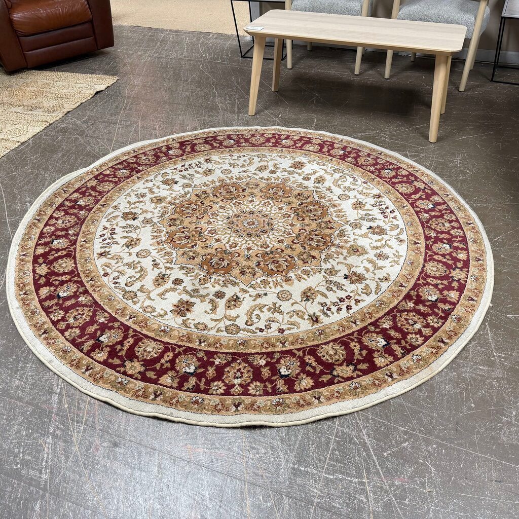 Round Floral Rug