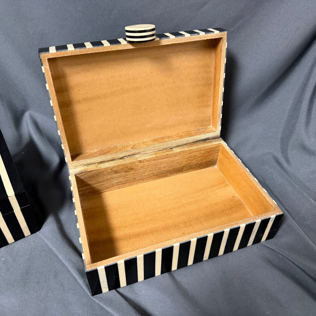 Striped Mango Wood + Resin Box