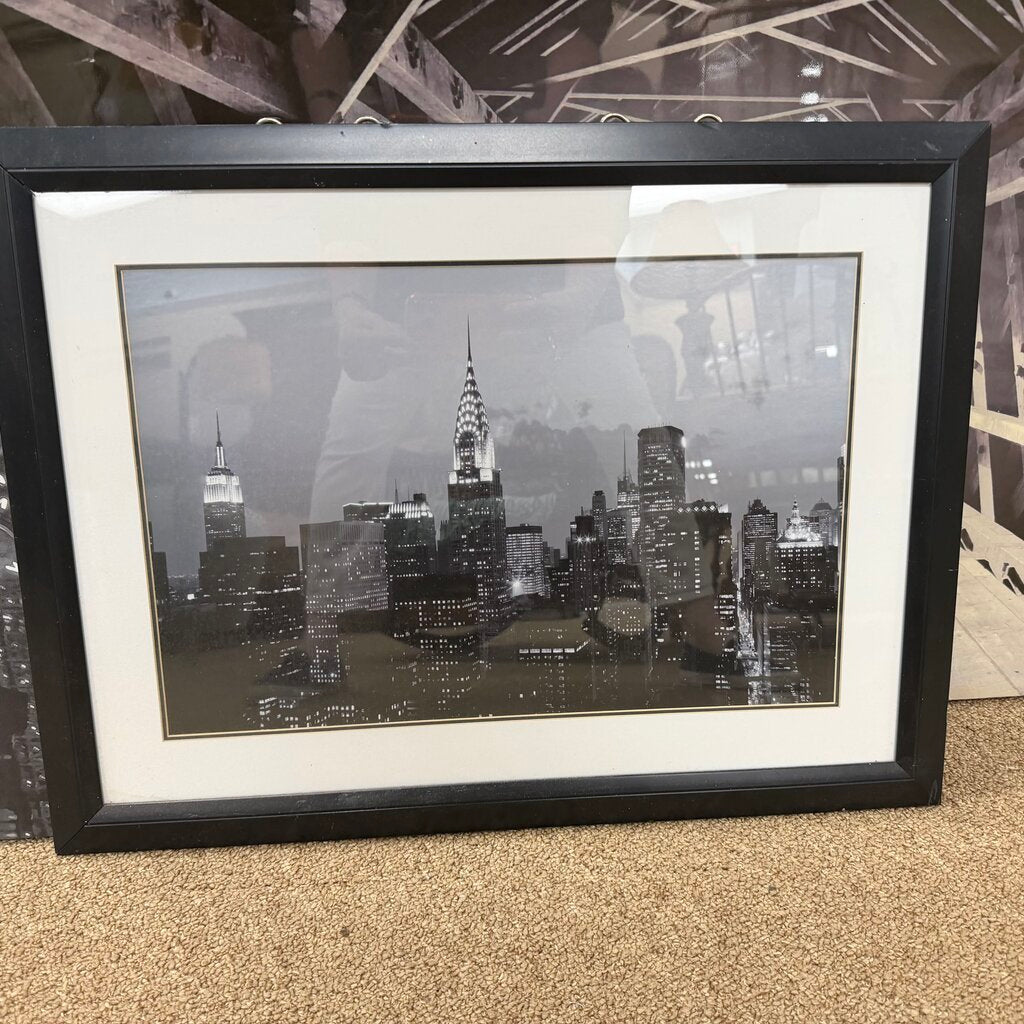New York Skyline Black+White