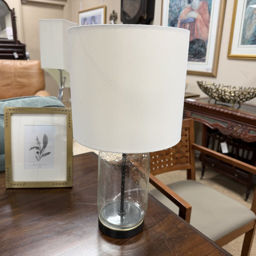 Small Bubbled Glass Lamp