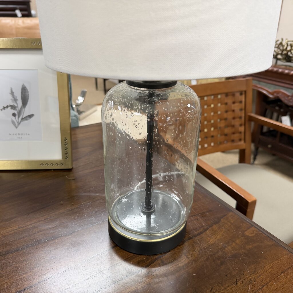 Small Bubbled Glass Lamp