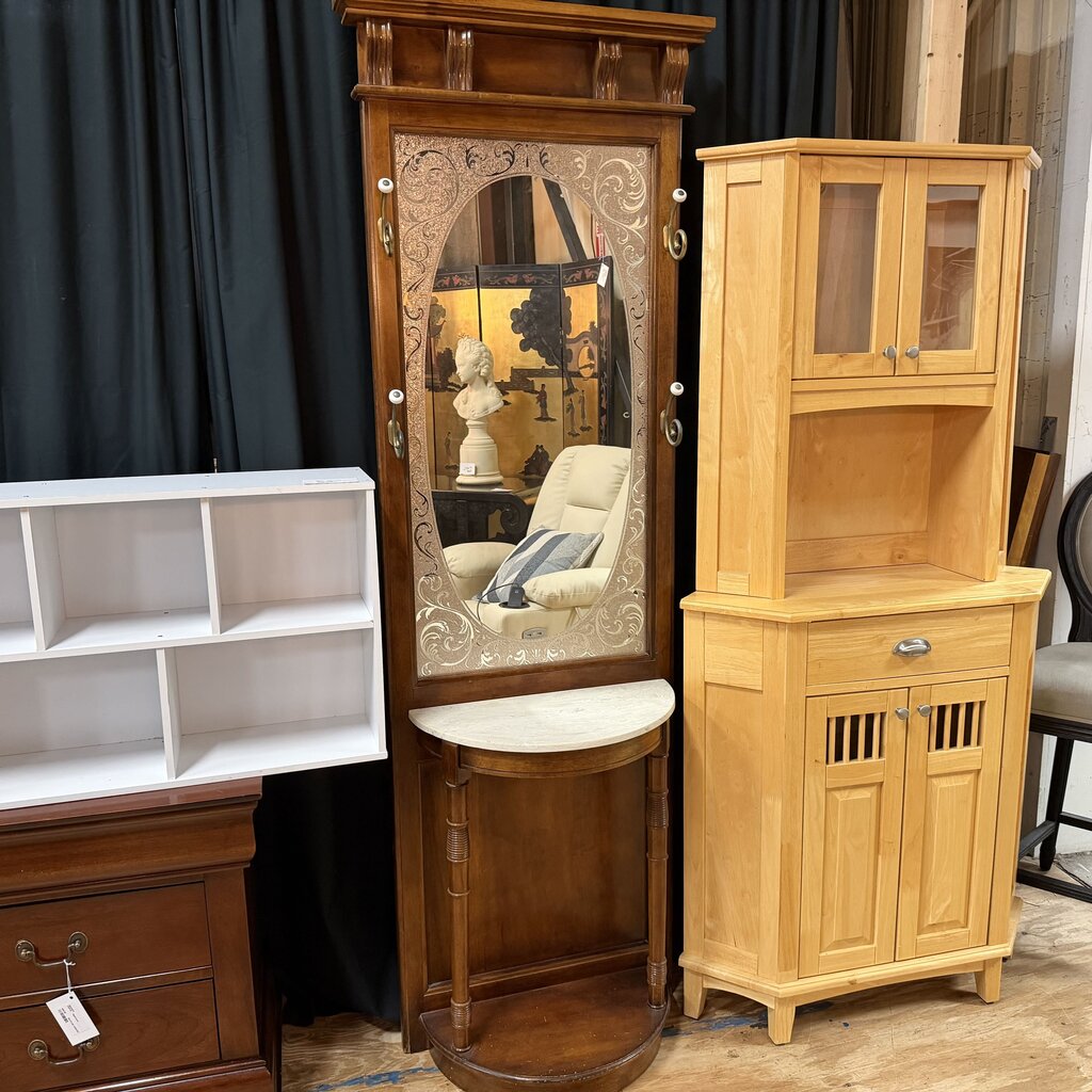 Vintage Marble Top Hall Tree