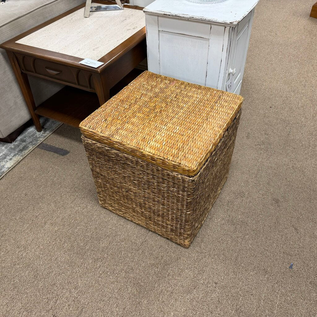 Wicker Storage Ottoman