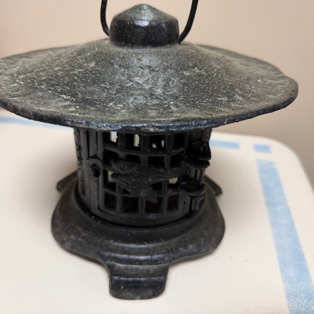 Vintage Cast Iron Pagoda Lantern