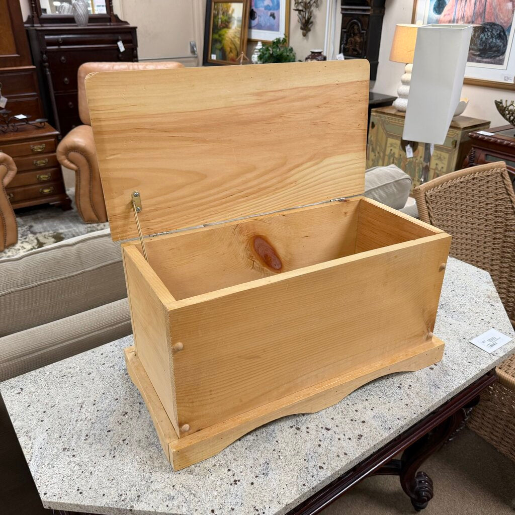 Unfinished Pine Tabletop Chest