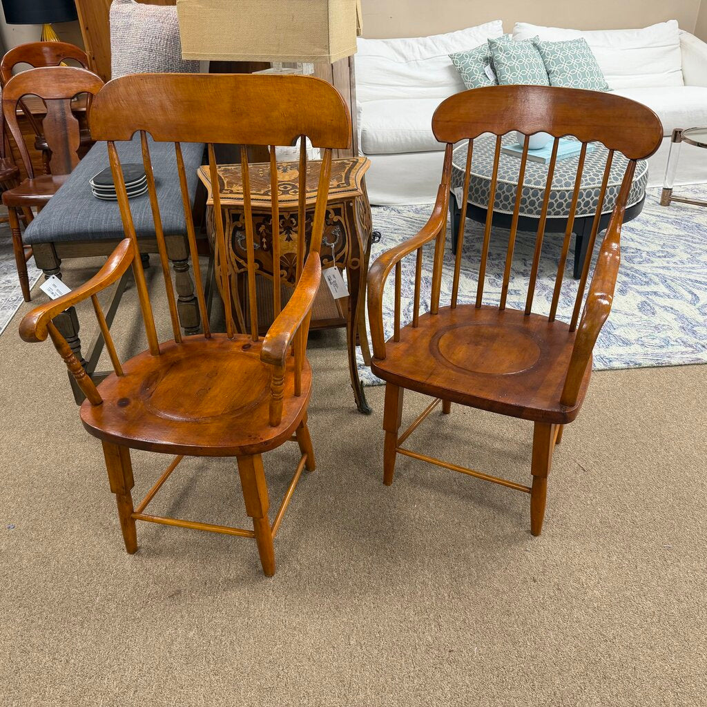 Pair Antique HIs & Hers Windsor Chairs