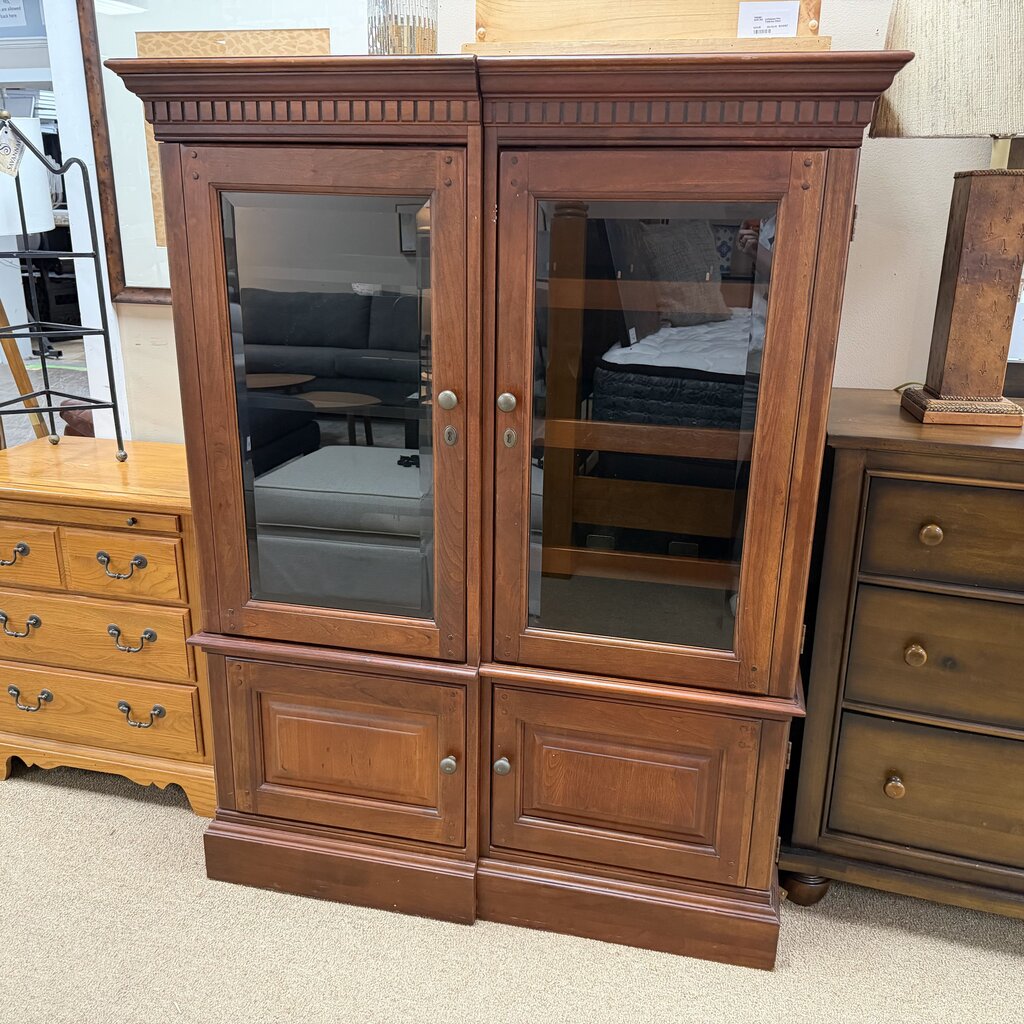 Wood Glass Front Cabinet