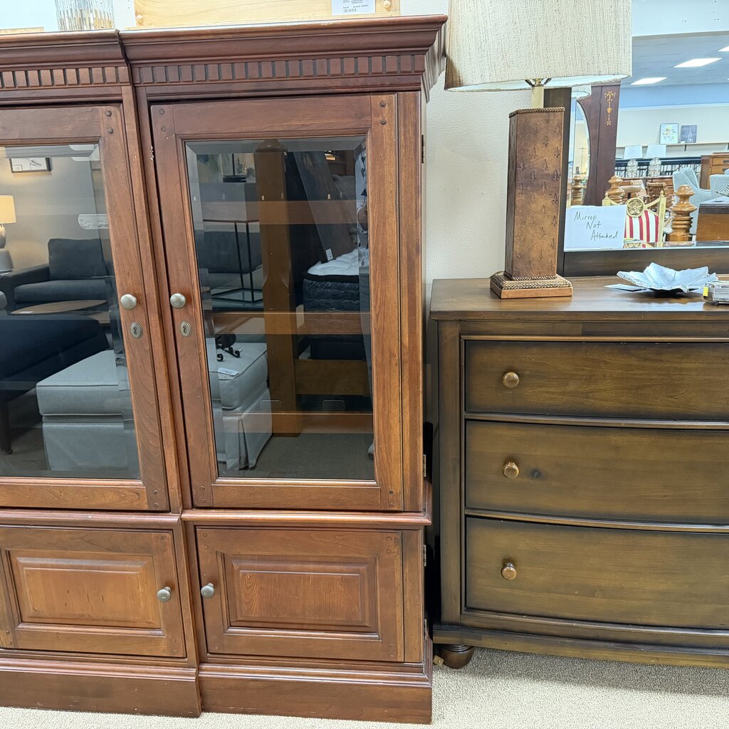 Wood Glass Front Cabinet