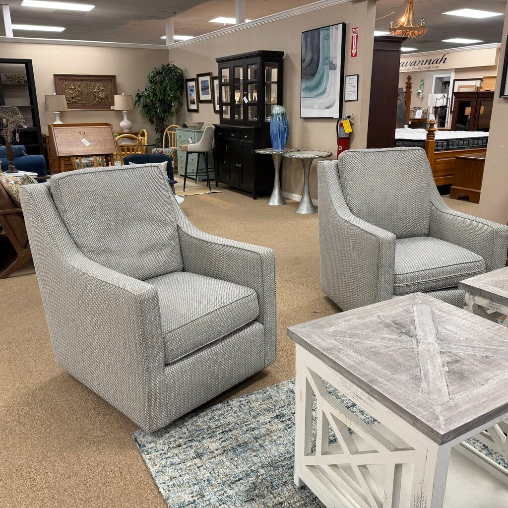 Pair Swivel Rocker Chairs