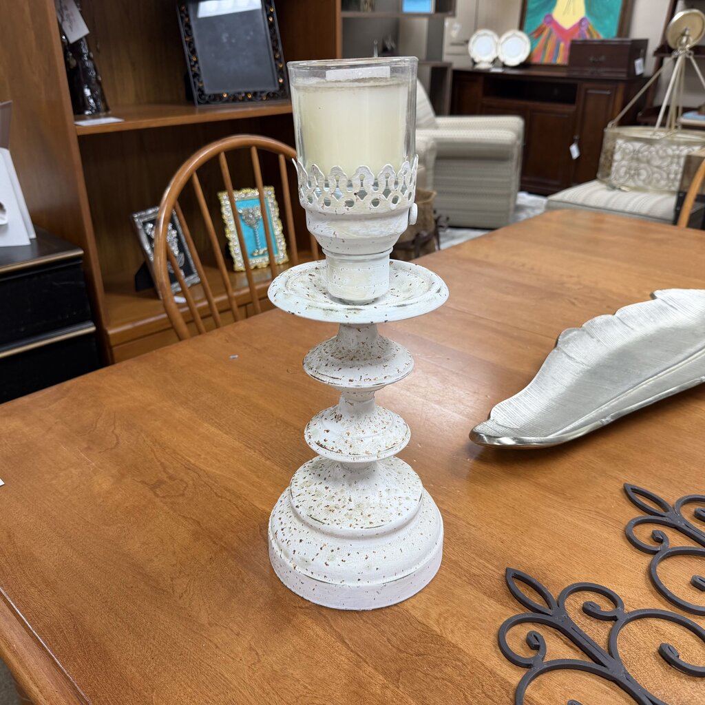 Distressed Metal Candleholder