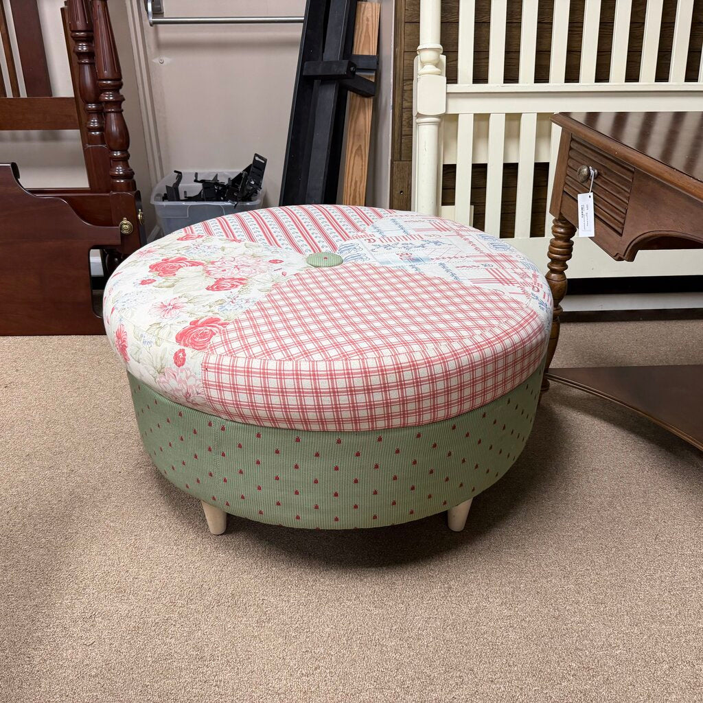 Round Patchwork Ottoman