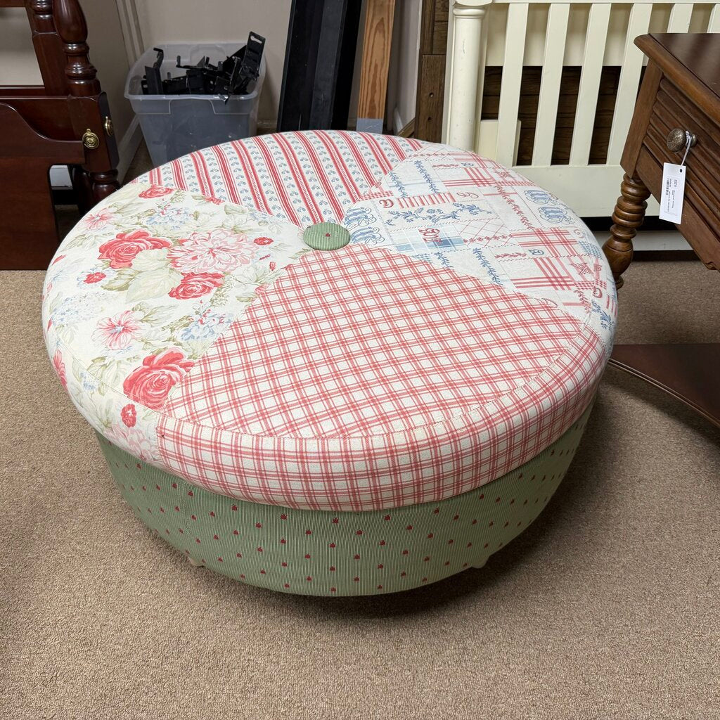Round Patchwork Ottoman