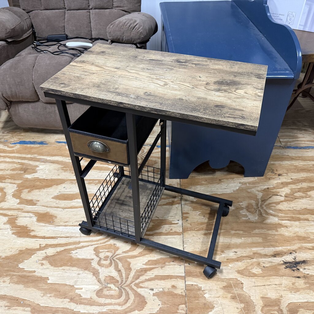 Rolling "C" Table w/Storage