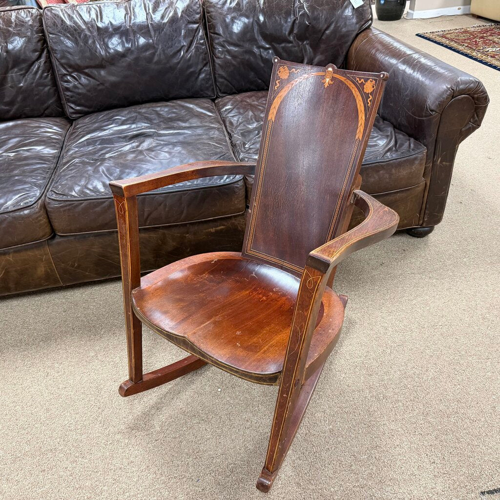 Antique 20th Century Rocker w/Inlay Detailing