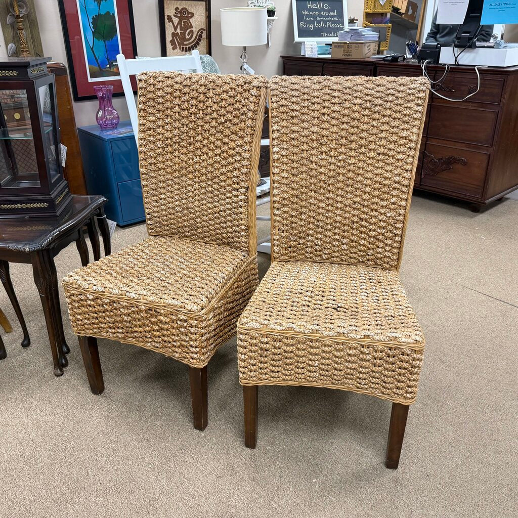 Pair Woven Chairs