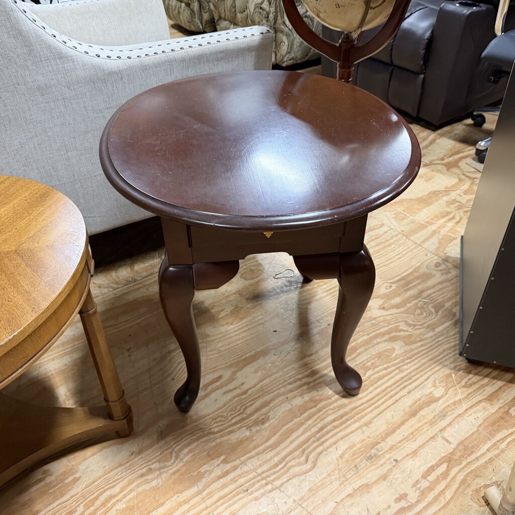 1-Dr Round Top Side Table