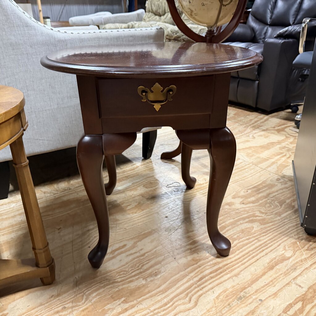 1-Dr Round Top Side Table