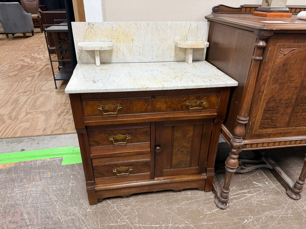 Victorian Marble Top Dry Sink