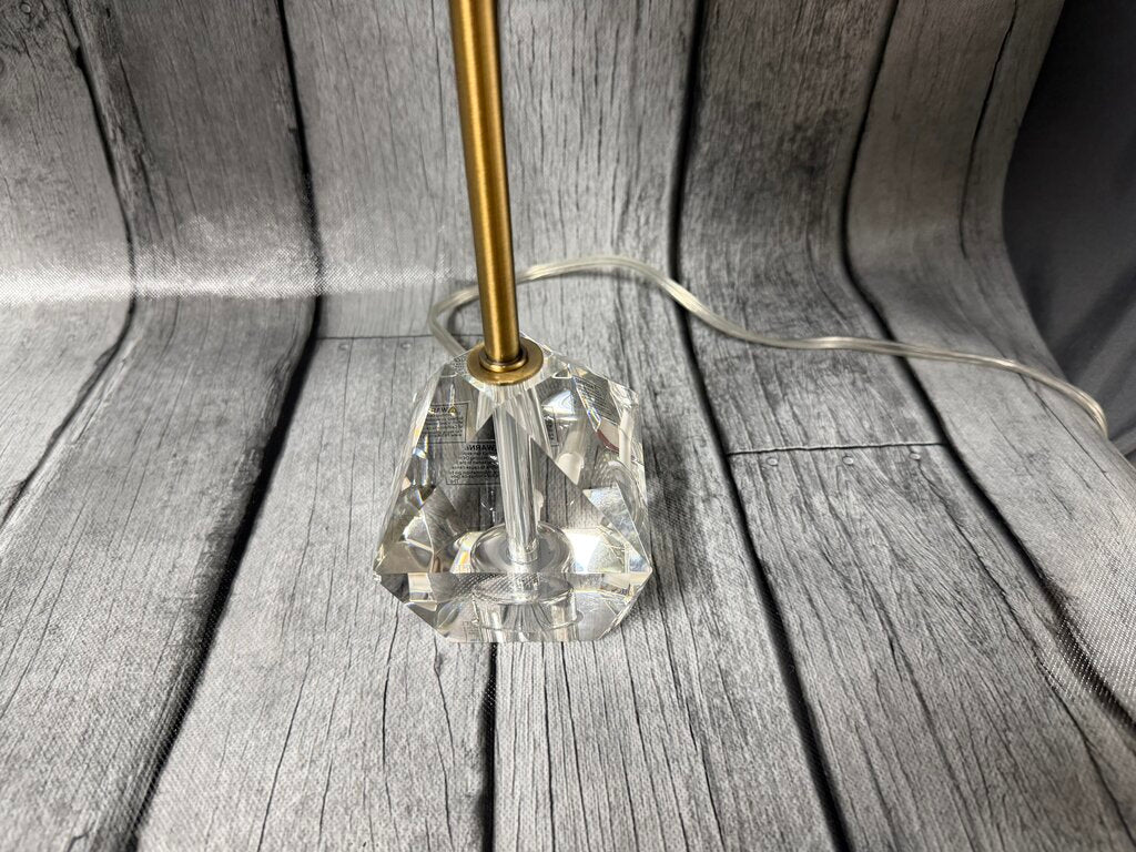 Pair Crystal Candlestick Lamps