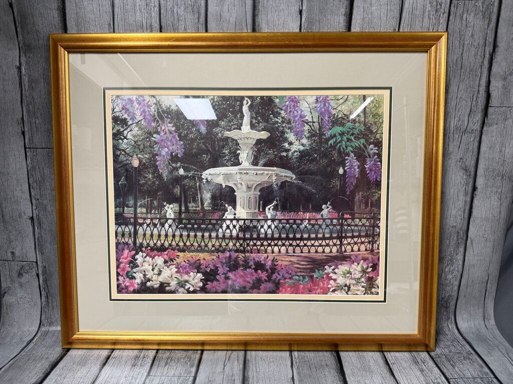 Signed Forsyth Fountain Print (Local Artist)