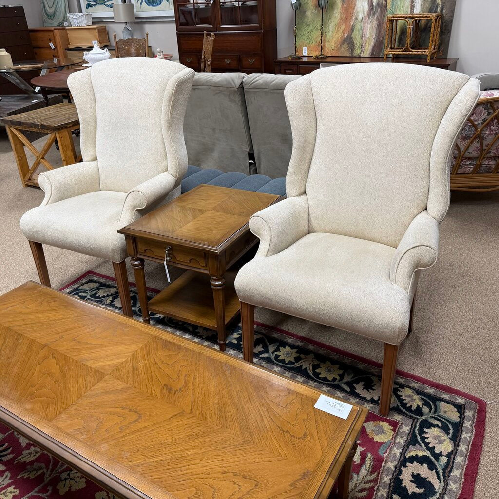 Pair Wingback Chairs