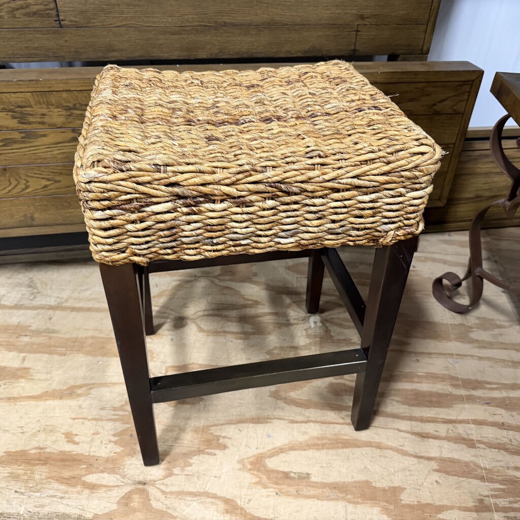 Backless Wicker Stool