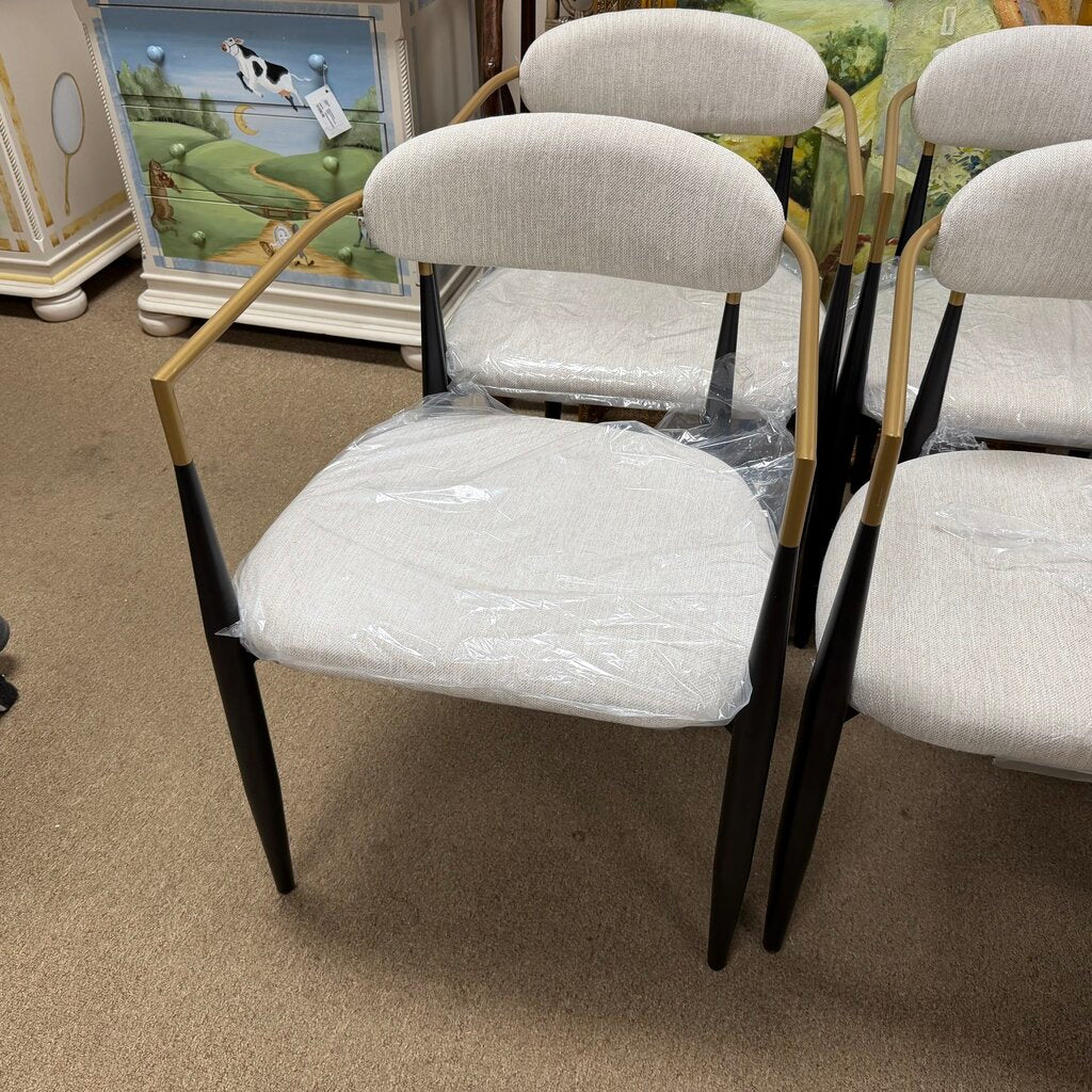 *NEW* Set/6 Nayalis Low Back Upholstered Dining Chairs