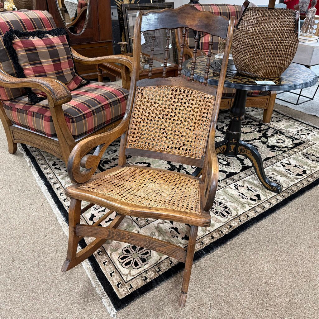 Victorian Caned Rocking Chair