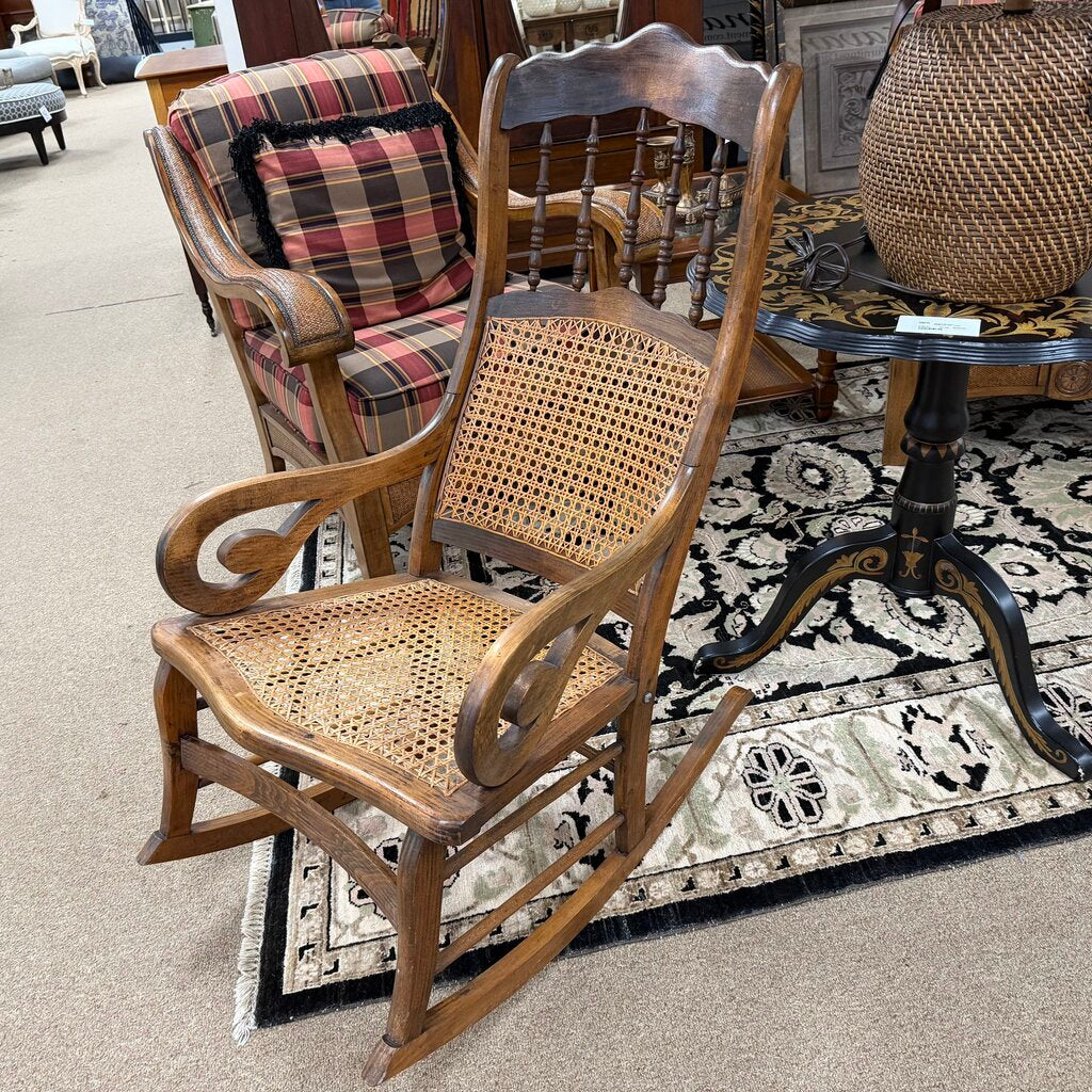 Victorian Caned Rocking Chair
