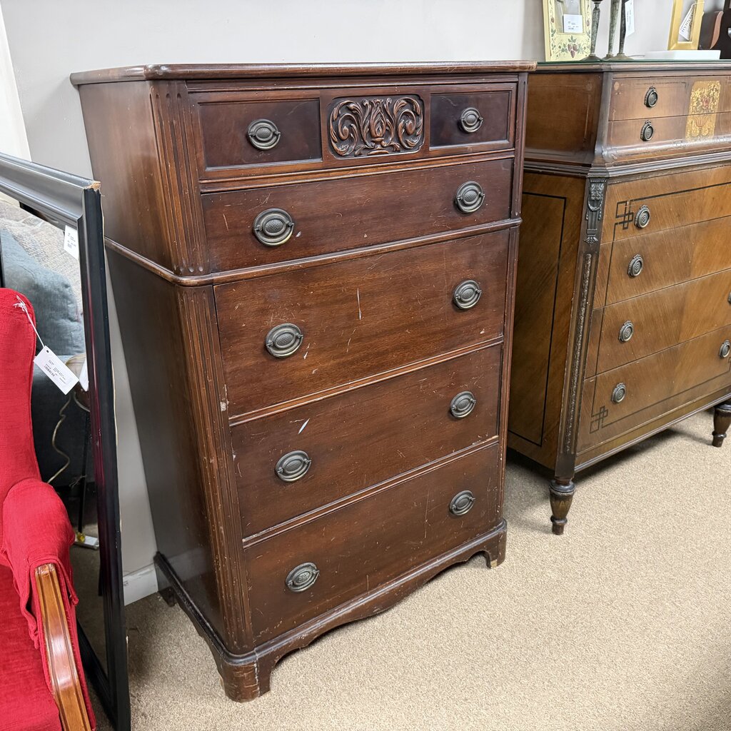 Antique Mahogany Secretary Desk Dresser