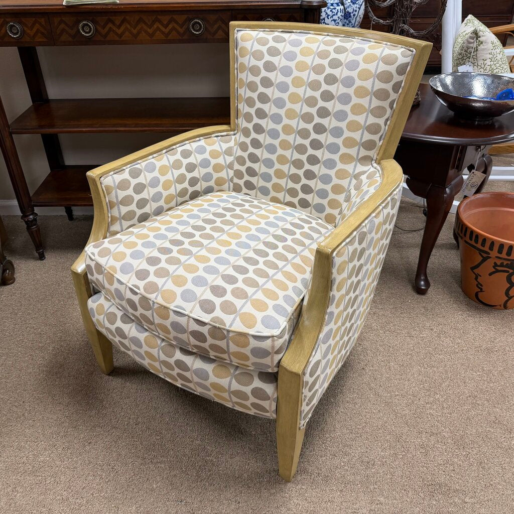 Wood + Upholstered Accent Chair