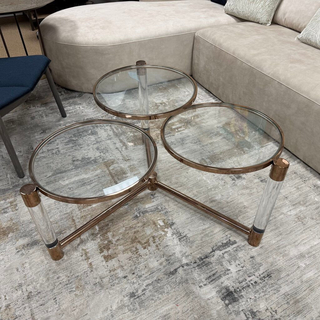 Triple Crown Bronze + Acrylic Coffee Table