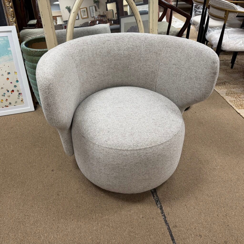 Steel Base Swivel Club Chair