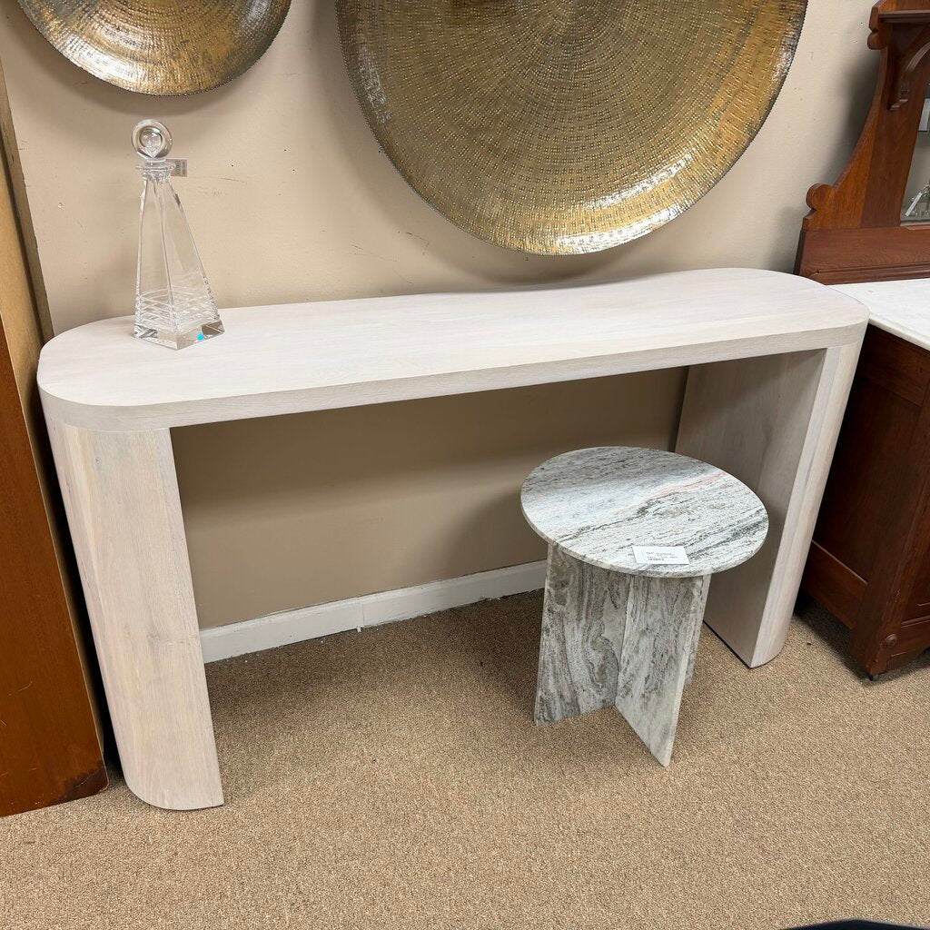 Solid Wood Oval Console