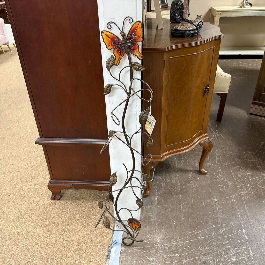 Metal Leaves & Butterfly Wall Decor