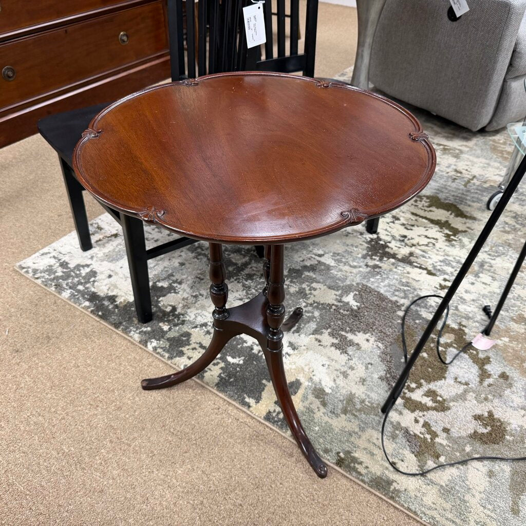 Vintage Pie Crust Accent Table