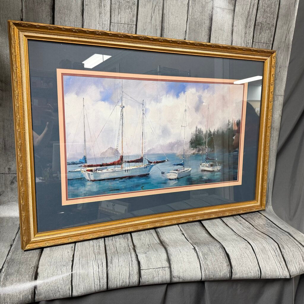 Large Framed Sailboat Print