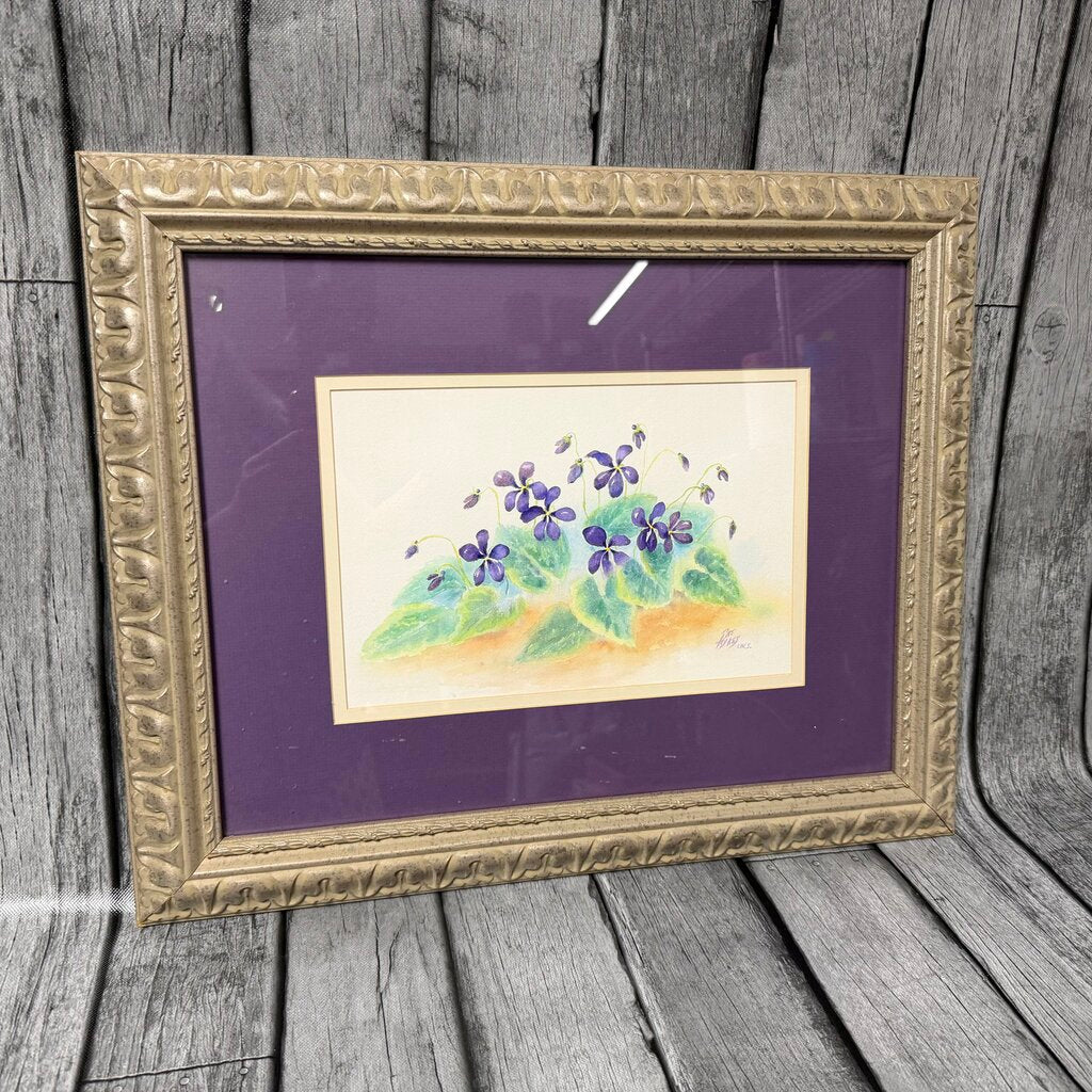 Original Watercolor - Violets