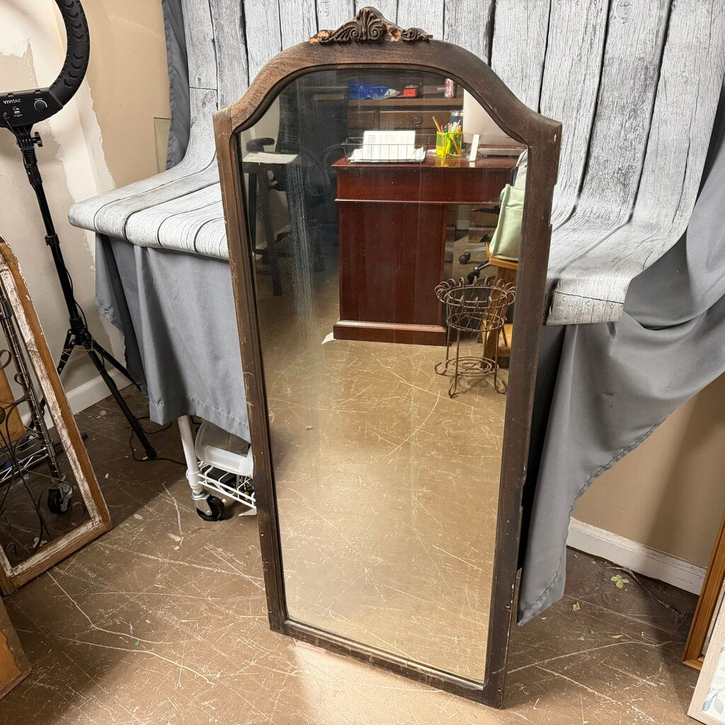 Tall Vintage Wood Mirror