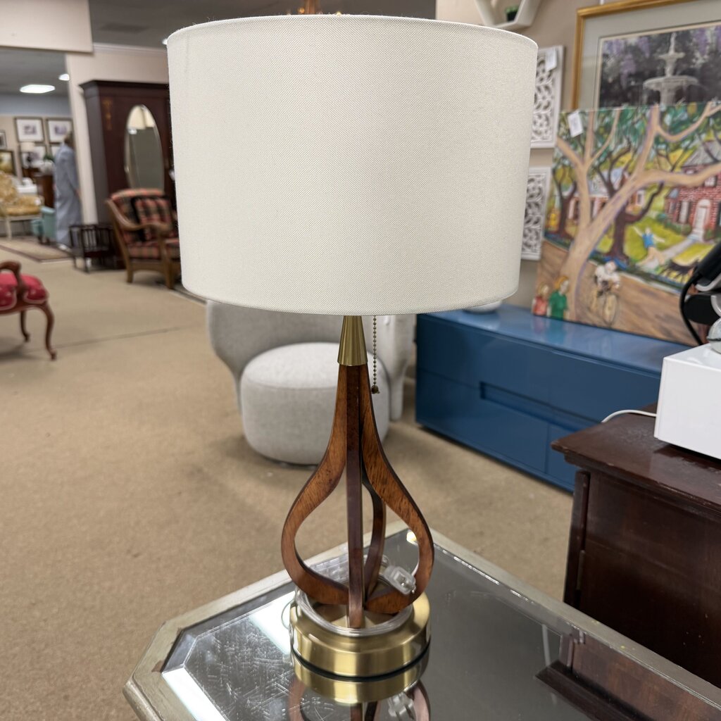 Wood Base Lamp