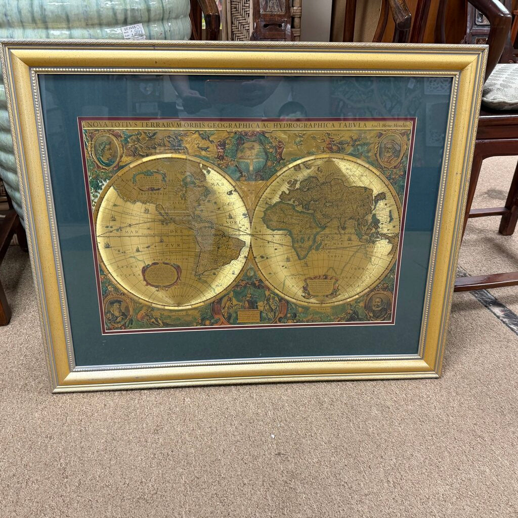 Gold Foil Framed Atlas