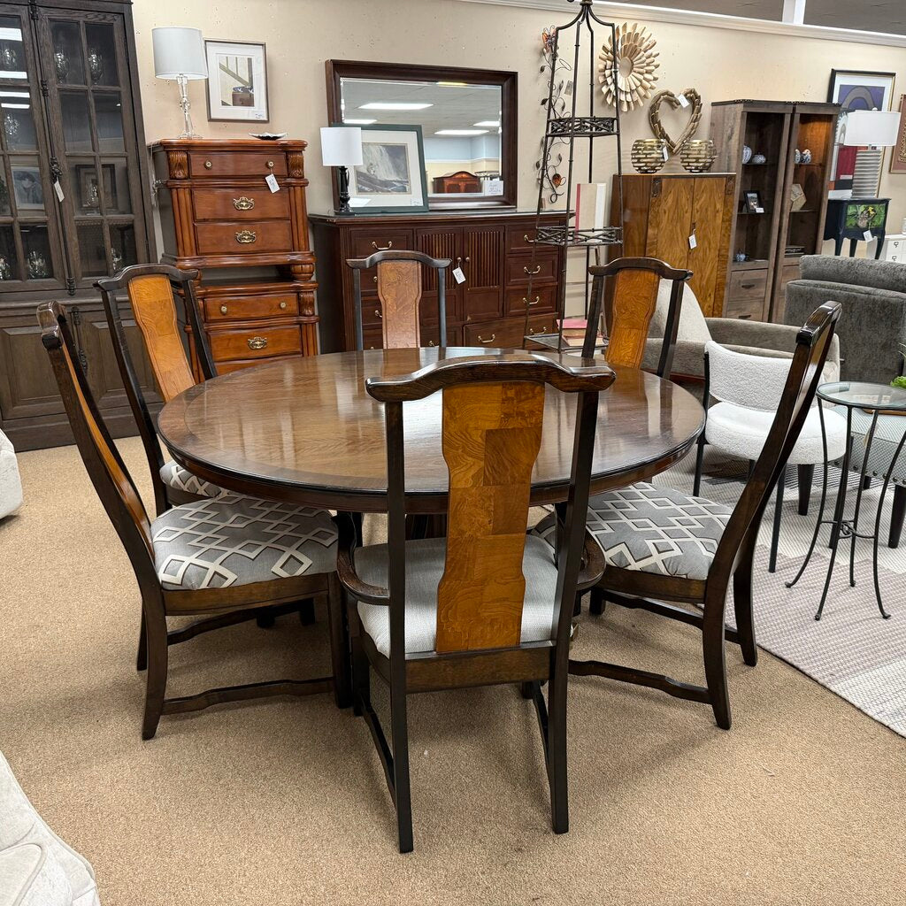 Round Dining Table + 6 Chairs