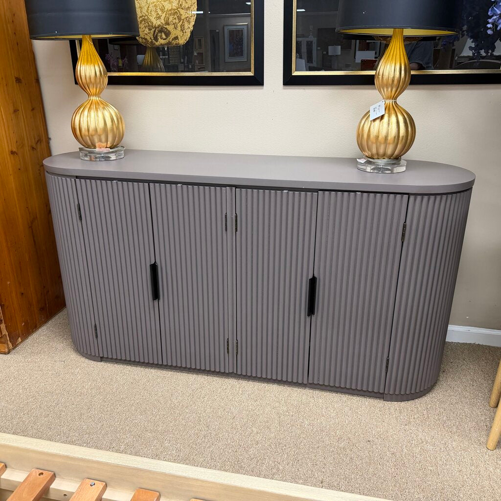 *NEW* Oval Fluted Wood Sideboard/Credenza