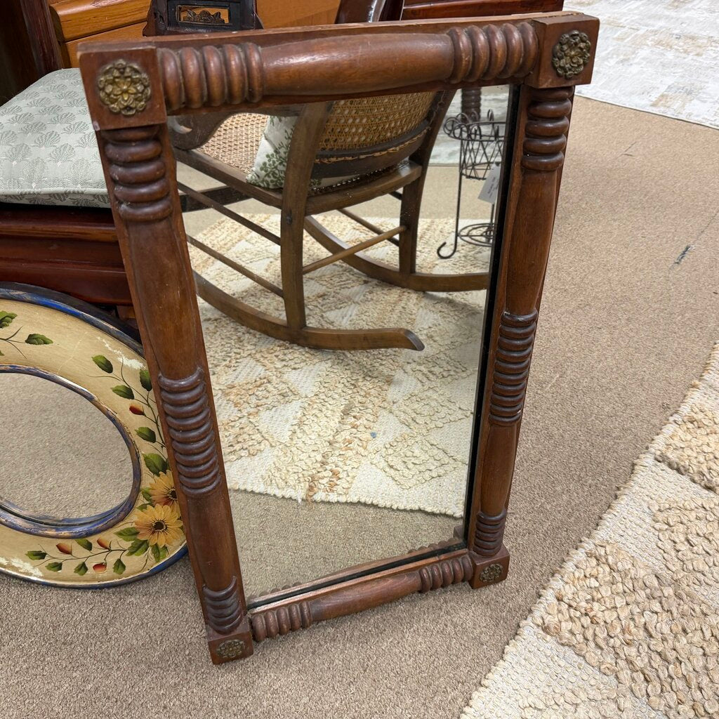 Vintage Wood Framed Mirror