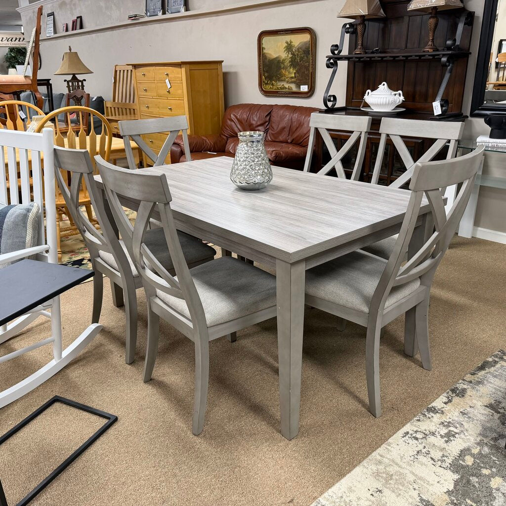Farm Style Dining Table + 6 Chairs