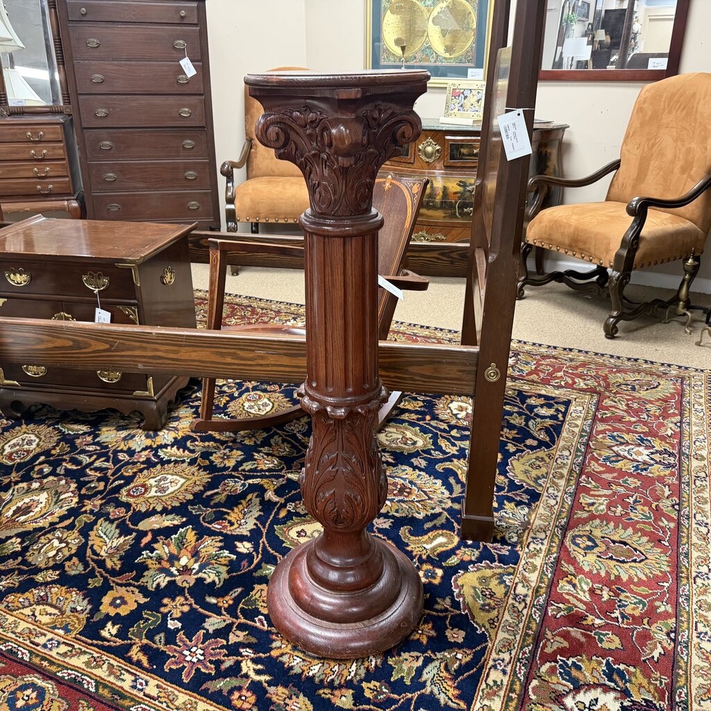 Fluted Wood Column/Pedestal/Plant Stand