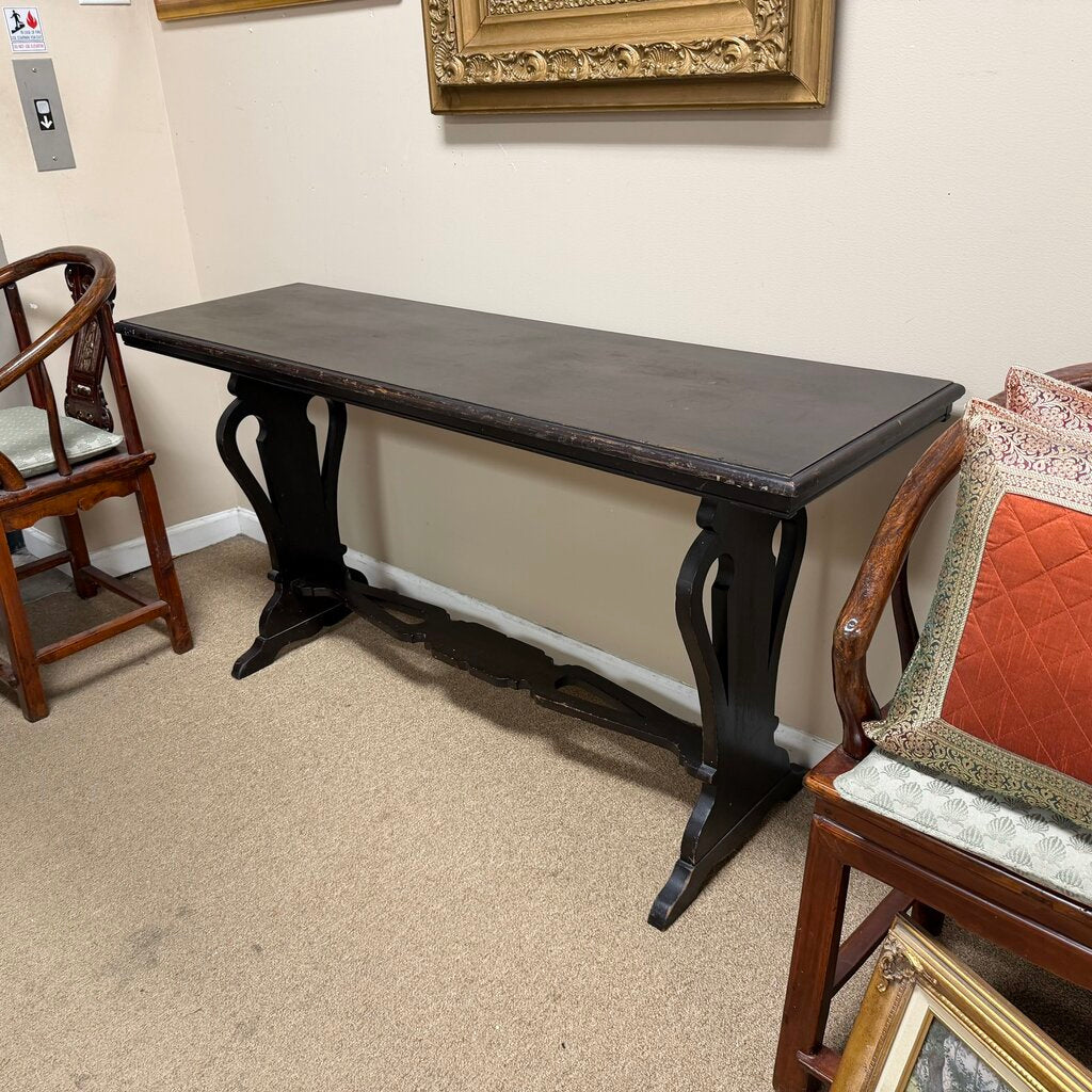 Jacobean-Style Trestle Console Table